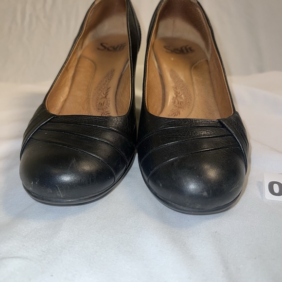 Euro Sofft Women's Vannah Black Leather Heels Pumps Size 8 Shoes - Picture 3 of 8